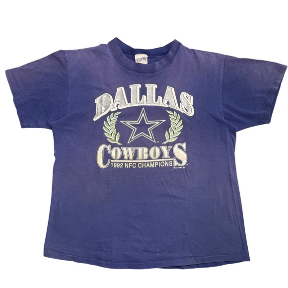 Bike Other - Vintage 1992 Dallas Cowboys‎ NFC Champions T-Shirt Bike XL Navy Single Stitch